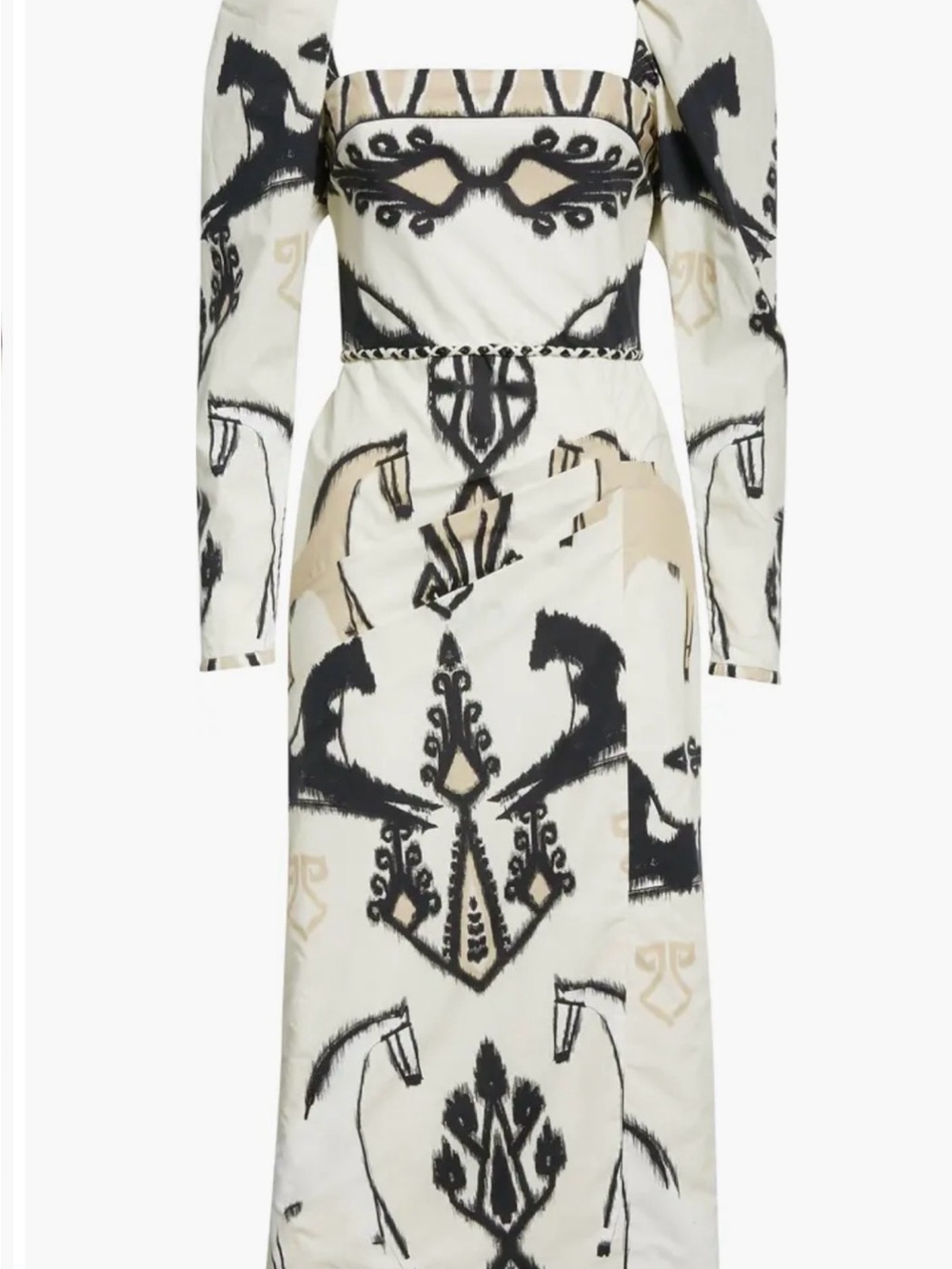 NWOT Johanna Ortiz Pena Blancas Midi Dress Size 8 100% Organic Cotton